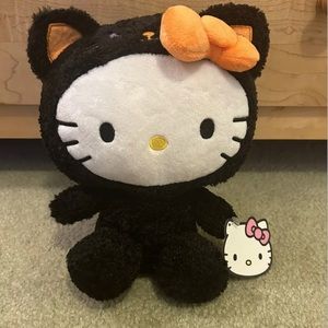 Sanrio Hello Kitty Halloween 9” Black Cat Plush